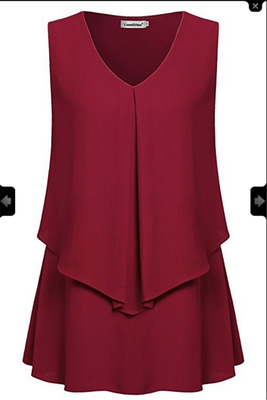 

Leisure sleeveless chiffon blouse