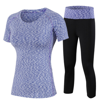 

Yoga Set Workout Running Compression Leggings Tights Costumes WomenS Shirts
