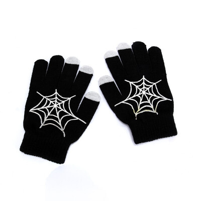 

1 pair fashion Touch screen knitting warm winter weave gloves 2015 NEW SPIDER WEB