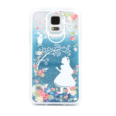 

MOONCASE Blue Dynamic Quicksand Liquid Shining Bling Case Cover For Samsung Galaxy S5