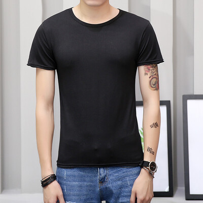 

Damaizhang Brand Summer Cotton Men T-shirt Breathable Mens Loose Tshirt Top Quality Men Whie T-shirt Casual Short Sleeve Man Shirt