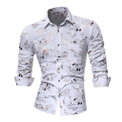 

Mens Printed Long Sleeve Casual Shirt