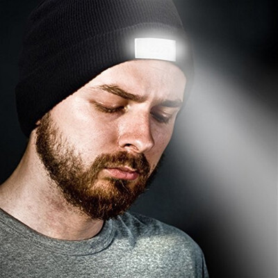 

5 LED Knitted Flashlight Beanie Hatcap for Hunting Camping Grilling Auto Repair Jogging Walking or Handyman Working