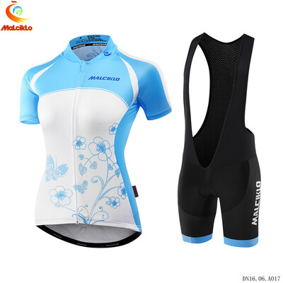 

Malciklo 2018 Summer Womens Cycling Jersey Bib Tights Woman Short Bike Compression Suits Quick Dry