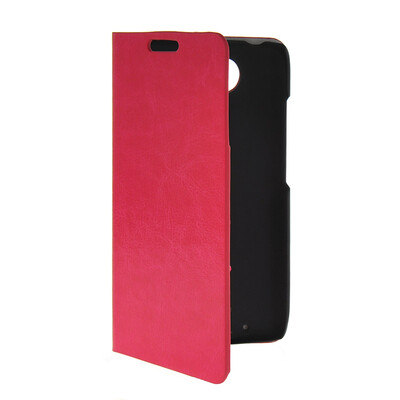 

MOONCASE Slim Leather Wallet Card Slot Pouch Stand Shell Back ЧЕХОЛ ДЛЯ Motorola Moto Droid Turbo XT1254 Hot pink