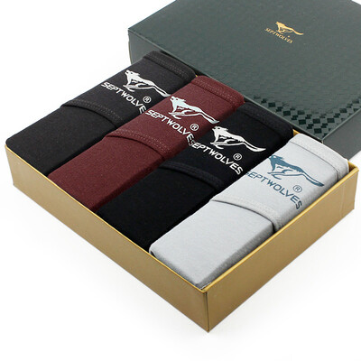

Jingdong supermarket seven wolves SEPTWOLVES mens underwear mens triangular underwear elastic cotton elastic pants waist bel