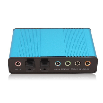 

Free Shipping Blue USB 6 Channel 51 External Audio Sound Card new