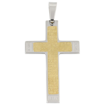 

Hpolw Bible Scripture Cross Pendant Necklace For Mens Stainless Steel Jewelry men s jewelry pendants gold trumpet charm