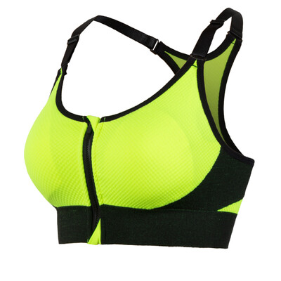 

Front Zipper Bra Push Up Running Bra For Girls Breathable Sports Bra