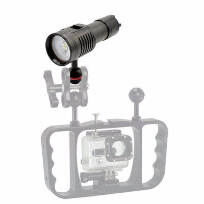 

DP23 Underwater Video Photography Fill Light Diving LED Flashlight Scuba Torch 6-mode 4White 2Red Bulb 5000 Lumens