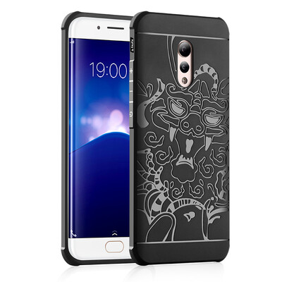 

Goowiiz Phone Case For Vivo Y9sY9s PlusXPlay 6 Carved Dragon Thin Matte soft Silicone Prevent falling