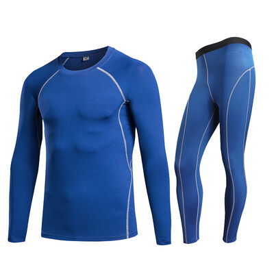 

Quick Dry Tracksuit For Men Fitness Tight Long Sleeve T-Shirt Pant MenS Suit