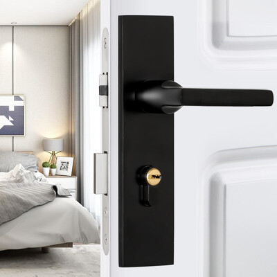

Plum BLOSSOM door lock indoor door lock mute handle lock wooden door lock MA5860-A246 sand black