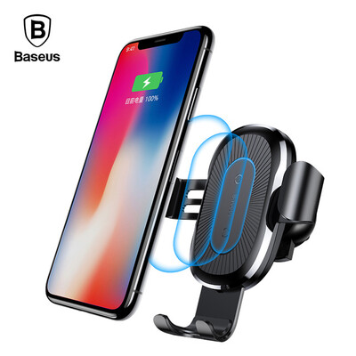 

Многофункциональный Baseus 10W Ци Беспроводное зарядное устройство и держатель мобильного телефона (Type-C / Android / iPhone ) Iphone/Samsung/Huawei/MI