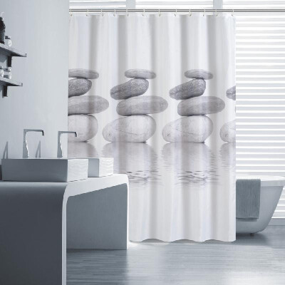 

Htovila 72x72 Printed Polyester Waterproof Mildewproof Shower Curtain Decorative Bathroom Curtain with 12pcs Hooks