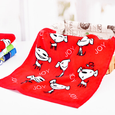 

Jingdong Supermarket Yaguang towel home textile cotton cut cashmere Jingdong custom section JOY happy red 40g article 34 34cm