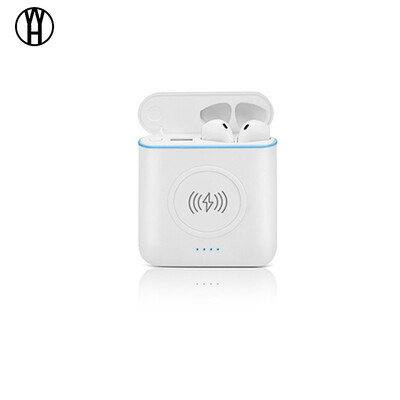 

WH XT6 TWS Bluetooth Wireless Earbuds with wireless charging&power bank Stereo Headphones with Noise Cancelling for iPhone X
