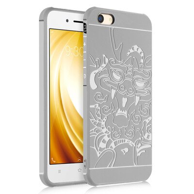 

Goowiiz Phone Case For Vivo Y53Y55Y66 Carved Dragon Thin Matte soft Silicone Prevent falling
