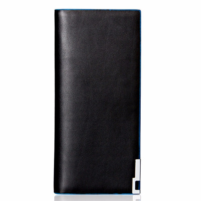 

New Men Long Wallet Large Capacity Blue Korean Fashion Purse