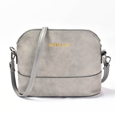 

SMOOZA New fashion womens messenger bag scrub shell bag Nubuck Leather small crossbody bags over the shoulder womens handbag