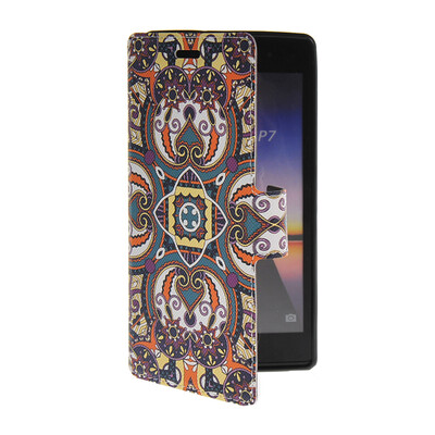 

MOONCASE Cute Pattern Leather Side Flip Wallet Card Slot Pouch Stand Shell Back ЧЕХОЛ ДЛЯ Huawei Ascend P7