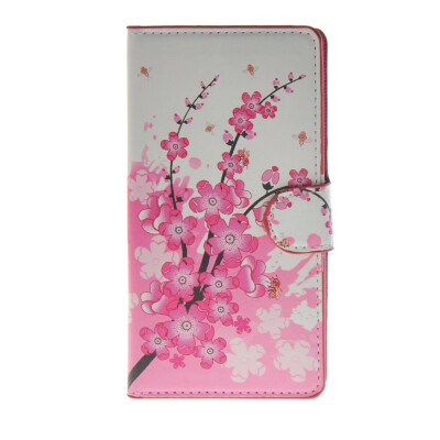 

MOONCASE Plum flower style Leather Side Flip Wallet Card Slot Stand Pouch Case Cover for Samsung Galaxy A7