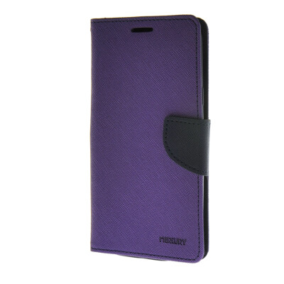 

MOONCASE Splice Color Leather Wallet Flip Card Slot Bracket Back Case Cover for Samsung Galaxy J7 Purple