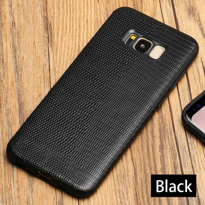 

Genuine Leather Phone Case For Samsung S7 S8 Plus Lizard Texture Back Cover For Note 8 A8 Cases