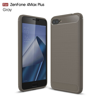 

Goowiiz Phone Case For ASUS ZenFone 4 Max Plus ZC554KL Fashion Slim Carbon Fiber TPU Soft Silicone Prevent falling