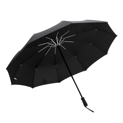 

Beautiful MAYDU 10 bone reinforcement large double umbrella 30 manual mens business windproof umbrella M3512 black