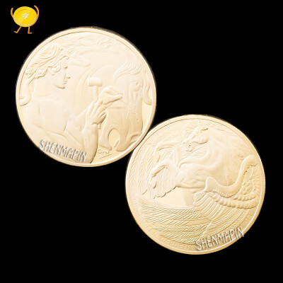 

Man&Pegasus legend gold-plated commemorative coin metal copy coin craft gift coins collectibles