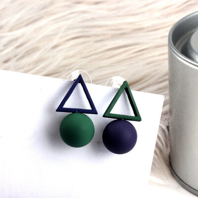 

Fashion Women Colorful Vintage Geometric Dangle Ear Stud Earrings Jewelry New