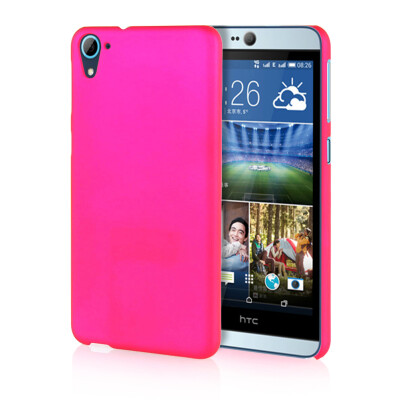 

MOONCASE Hard Rubberized Rubber Coating Devise Back Case Cover for HTC Desire 826 Hot pink