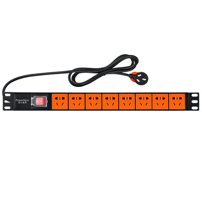 

(PowerSync) MPDU18EN0030 PDU 8-разрядный шкаф Плата гнезда питания Клеммная панель Черная с оранжевым 3 метра