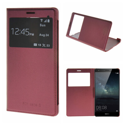 

MOONCASE for Huawei Mate  Case Premium PU Leather Pouch Flip Case Cover Red