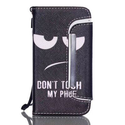 

мити моды печать практики пу бумажник кожаный чехол для iPhone 4s Flip покрытия сплит "2in1" 4 съемными с слот &)