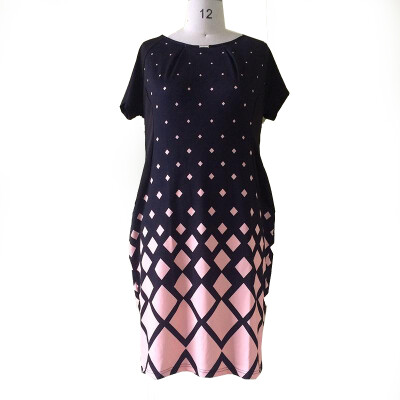 

Sakazy Women Big Plus Size  Elegant Summer Dress Casual Bodycon Evening Party Dress With Short Sleeves Vestido De Festa