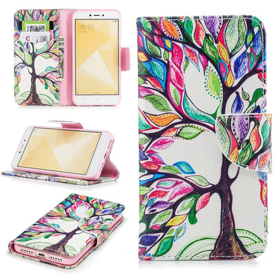 

BEFOSPEY Painting PU LeatherSoft TPU Card Slot Stand Wallet Case For Xiaomi Redmi 4X50"2017