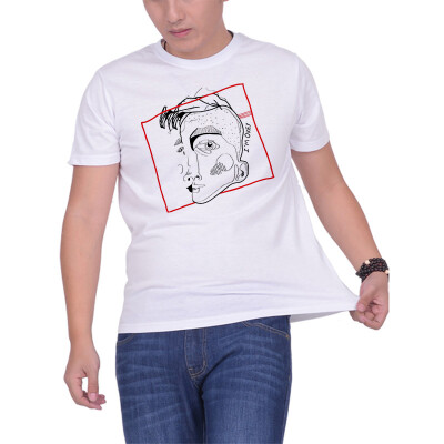 

Mens O Neck Casual Short Sleeves Fashion Cotton T-Shirts Cartoon & Humor Head Digital Print