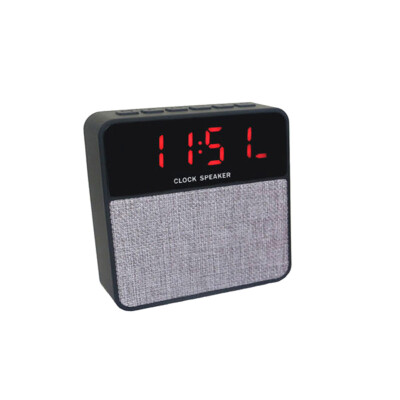 

Bluetooth Wireless Speaker Mini Alarm Clock Portable Phone Canvas Bluetooth Speaker TF Card FM Radio