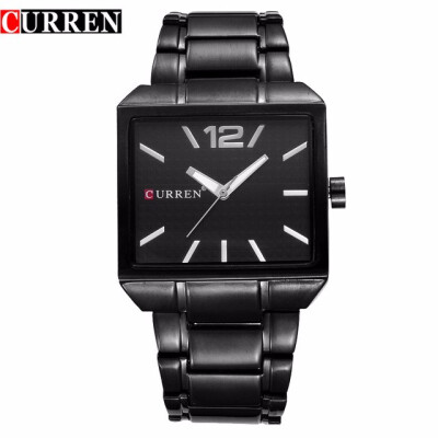 

CURREN 8132 Men New Fashion Sports Watches Quartz Analog Man Business Quality All Steel Watch 3 ATM Waterproof