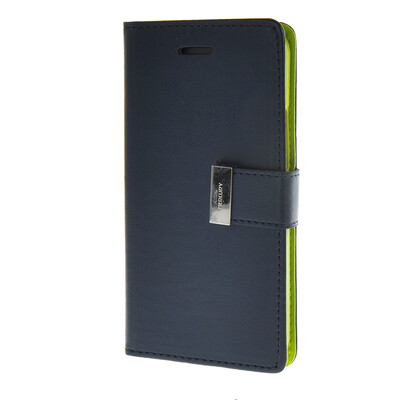 

MOONCASE Case for HTC One M9 Flip Leather Wallet Card Slot Bracket Back Cover Blue