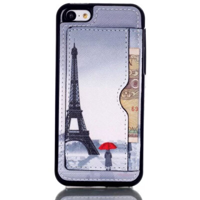 

MITI 2015 New arrive Apple iPhone 5C case Painted cartoon character Unique Plug-in Card Stand Cell Phone Case Cover