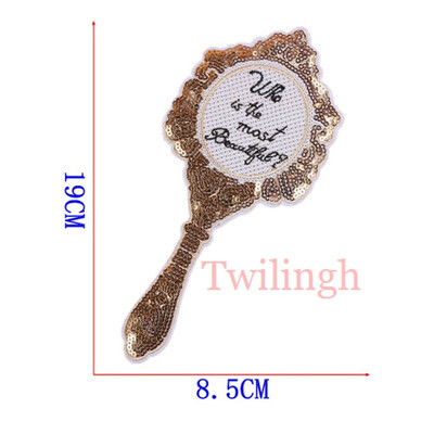 

1 Pcs Birds Patches Flower Sequined Sticker Sew Iron On Patch Shiny Motif Applique Garment DIY Clothes Repair Badges For Wedding