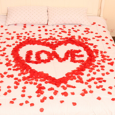 

Jiamo wedding supplies simulation rose petals proposal marriage wedding table white wedding bed sprinkle red petals 1080