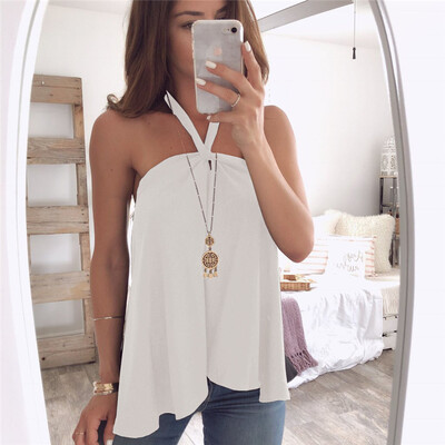 

European&American chiffon sleeveless blouse