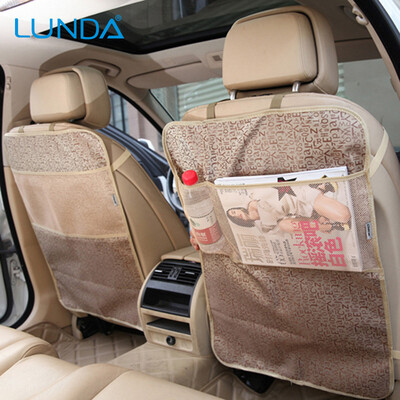 

LUNDA Kick Mats Back Seat Protectors Storage Organizer Pocket Case Cover For Children Kick Mats Waterproof Car Seat Covers