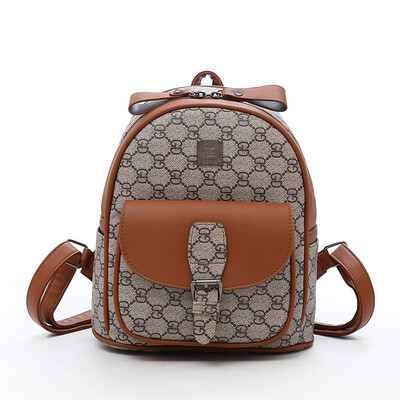 

2018 Ladies Pu Leather Casual Shoulder Bag Trend Plaid Fashion Travel Small Backpack Korean Womens Bag Mochila