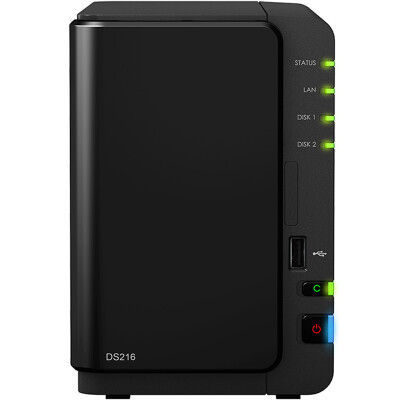 

Synology DS216 2 disk NAS network storage server no built-in hard drive