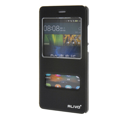 

MOONCASE ЧЕХОЛ ДЛЯ Huawei Ascend P8 Lite View Window Leather Flip Bracket Back Cover Black